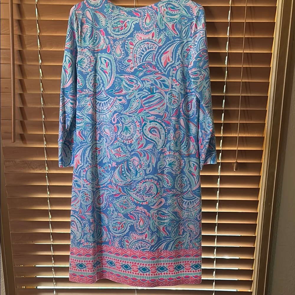 Lilly Pulitzer Blue and Pink Paisley Dress - Picture 2 of 6
